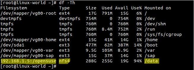 Linux中df命令的使用和介紹